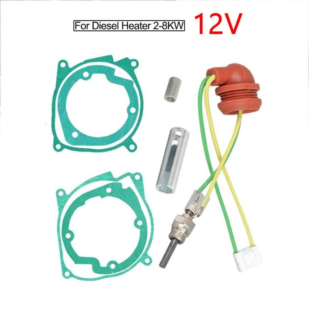 7Pcs 2-8KW Heater Plug Service Kit Car Air Diesel Gasket Ceramic Glow Plug Kit for Chinese Diesel Heater