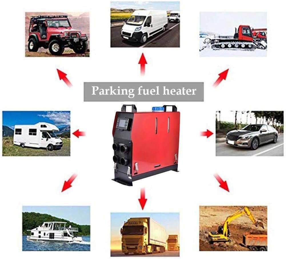 Diesel Air Heater Forced Air Parking Heater, 5KW Diesel Air Heater All in One Kit Diesel Parking Heater for Truck Boat Car Trailer Touring Car Campervans Motorhomes Caravans