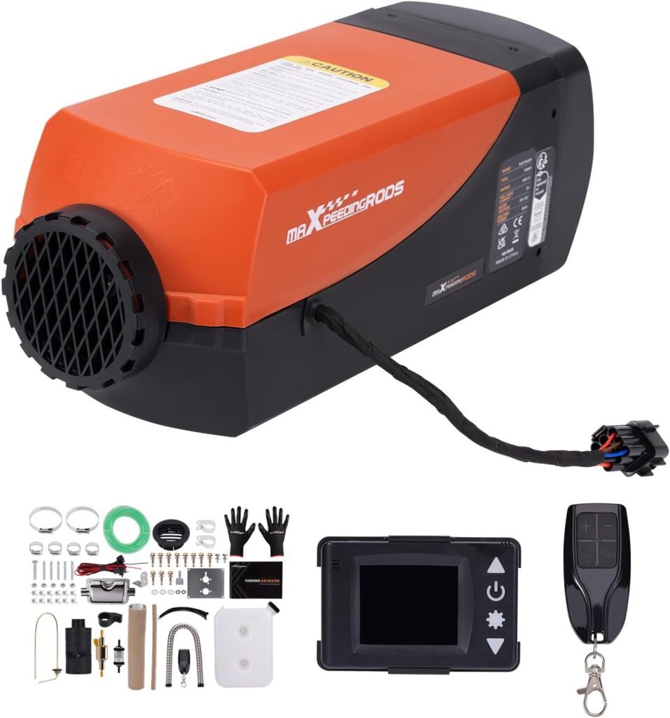 maXpeedingrods 12V 8KW Diesel Heater, Air Heater with Remote Control LCD, Monitor and Muffler, Parking Air Heater for Car Van RV Motorhomes Trucks Boats