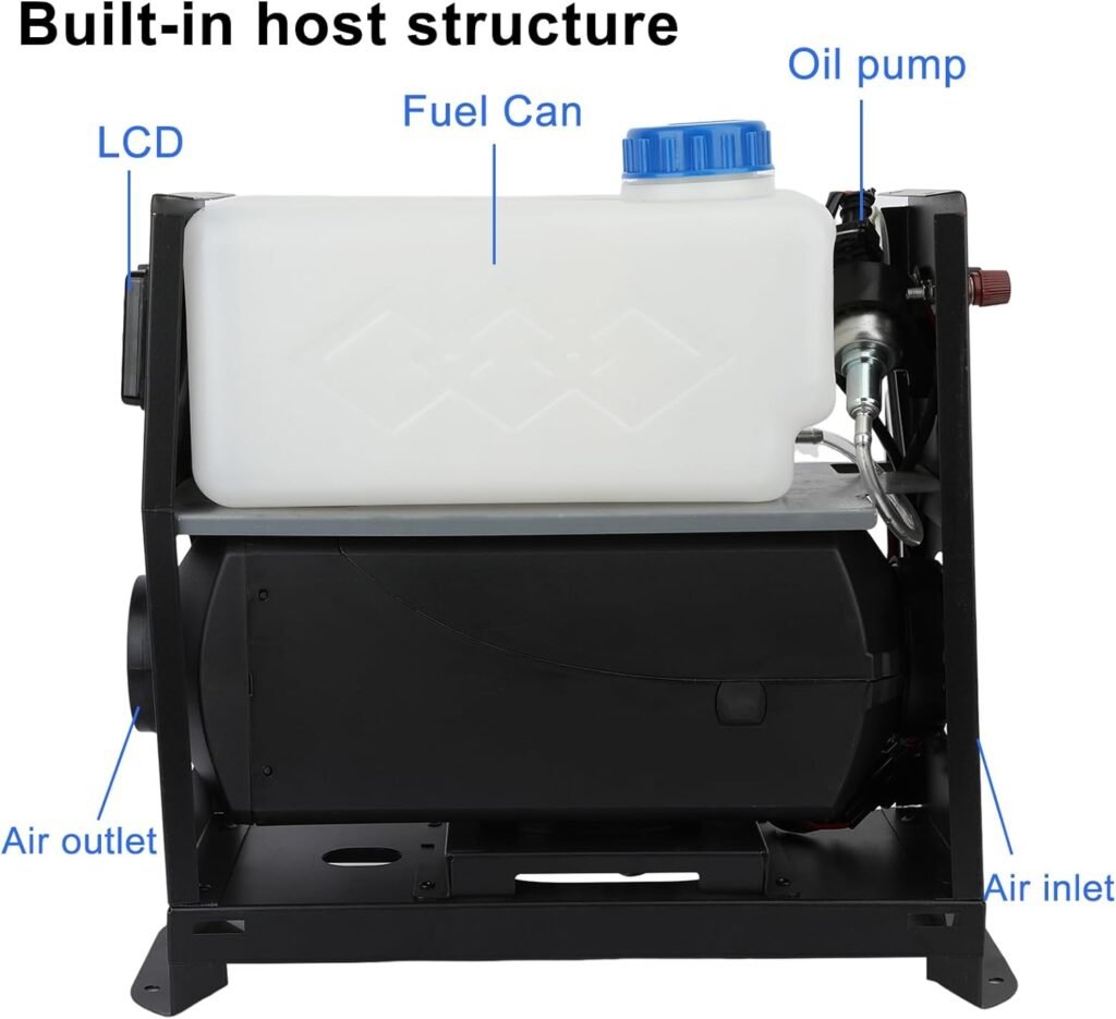 Sarkoyar 12V/24V Diesel Air Heater,8KW Portable Integrated Parking Heater,All-in-One Diesel Air Heater with LCD Monitor Remote Control for Car Truck Boat Trailer Red